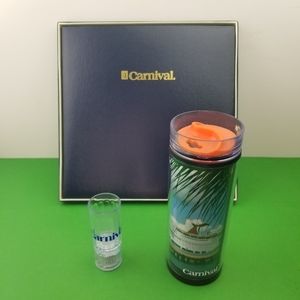 Carnival Cruise Line Ship Bundle Photo  Album Two 6x4 Shot Glass Tumbler Blue